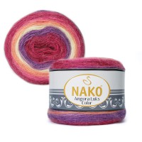 Nako Angora Luks Color (80% Акрил,  5% Мохер,  15% Шерсть, 150гр/810м)