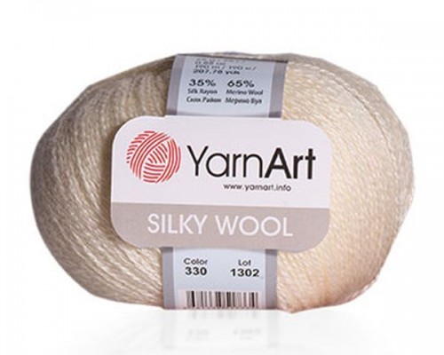 YarnArt Silky Wool (65% Шерсть Мериносовая 35% Шёлк искусственный, 25гр/190м)